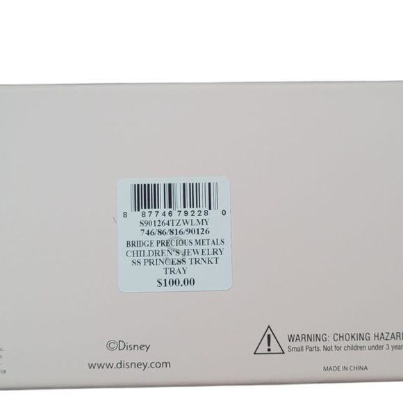 Disney Sterling Silver & 18 Gold-plate Stud earrings plus Trinket Dish - Picture 9 of 9